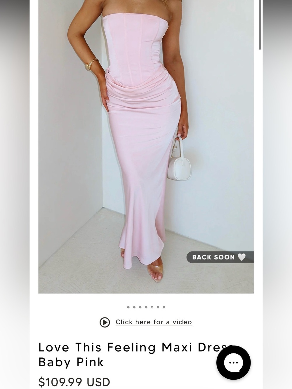 Baby Pink Strapless Maxi Skirt - Women